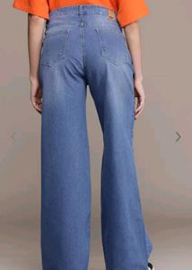 Wide Leg Blue Fade Denim Jeans