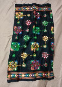 Black Rajasthani Duppata