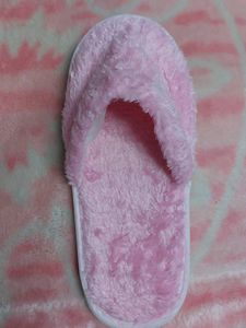 Pink fur footwear for winter
