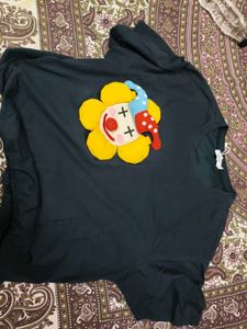 Funky Graphic Blue Tee in XXL size for women