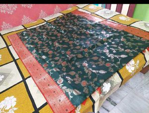 Jal Katan Beautiful Green Saree