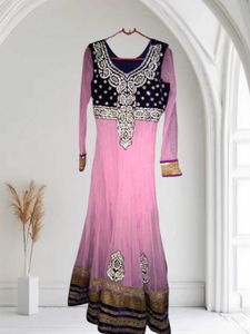 Pink Embellished Anarkali Dress