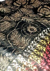 Satin Patti New Black Saree