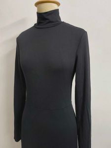 Black Turtleneck Bodycon Mini Dress