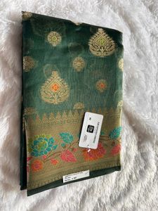 Elegant Green Zari Saree❤️