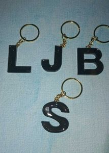 Resin Initial Keychains