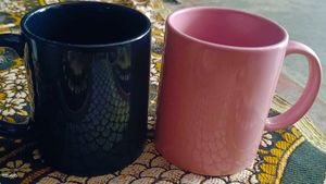 2 Ceramic Glass Mugs