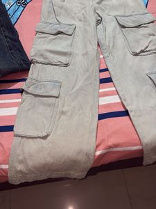 Light Wash Cargo Jeans