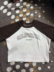 Cute Ribbed Crop Tee