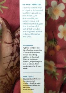 Plum RiceWater And Niacinamide 2% Hybrid Sunscreen