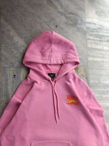 H&amp;M Pink Comics Graphic Hoodie