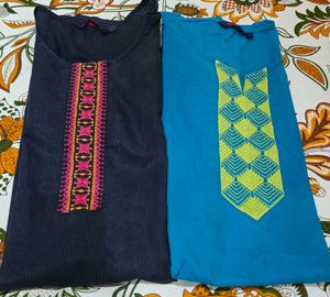 Combo Of 2 Cotton Kurtas