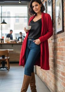 Woolen Red Shrug