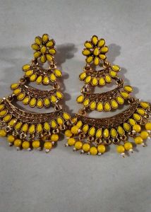 Yellow Colour Earings Set