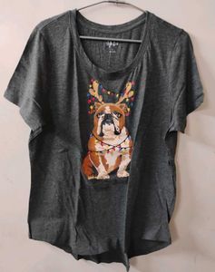 A brand New STYLE & Co. GREY graphic T-shirt