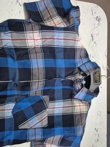 Blue Plaid Casual Shirt