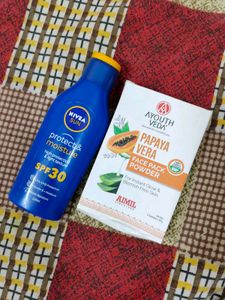 Nivea Sunscreen & Ayouth Veda Face Pack