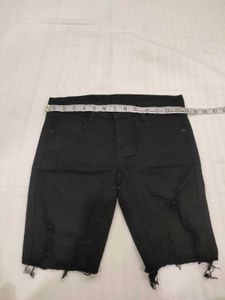 black shorts