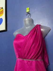 Korean Long Designer Pink Gown