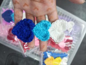 Handmade Crochet Heart Hair Clip