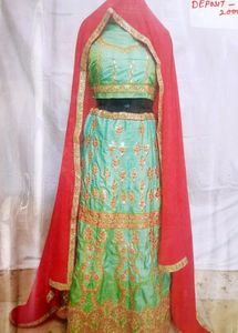 Green Gotta Patti Lehanga Choli