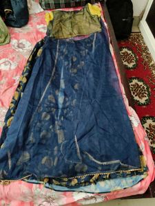 Designer skirt and blouse set with attached shrug