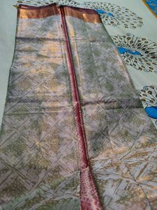 Elegant Silver Kanchipuram Saree