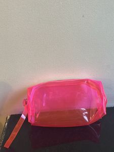 Transparent Neon Pink Pouch