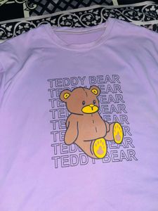 Lilac Teddy Bear Graphic Tee