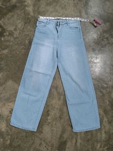 Sky Blue Straight Fit Jeans