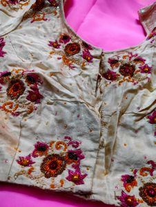 saree with silk blouse