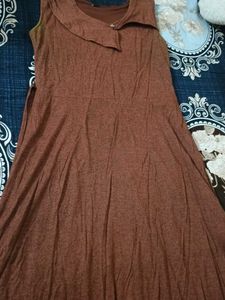 It Is Brown Colour Knee Length Middy