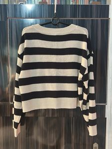 Striped V-Neck Sweater