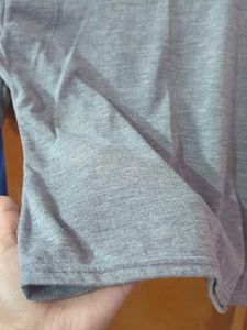 Grey Fitted Crop Top