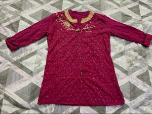 Elegant Embroidered Kurta Top