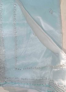 Organza Saree With Stitched Blouse