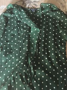 Green Polka Dot Top