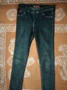 New Dark Blue With Golden Stripes Stiches Size 32