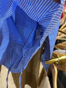 New Striped Wrap Top