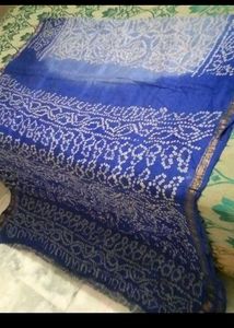 3Brand New bandhani cotton silk saree Set