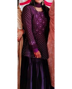 Elegant Purple Embroidered Salwar Kameez