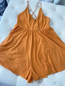 Zara Cross Back  Orange Dress.