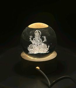 Ganesh Crystal Ball Lamp