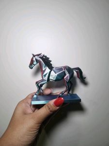 3D printed Geometric Horse Showpiece