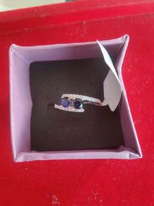 Sapphire and Diamond Accent Ring