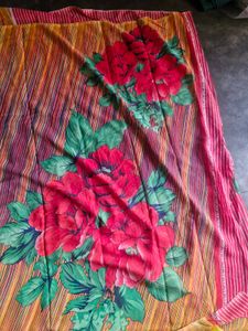 Striped Floral Print Fabric