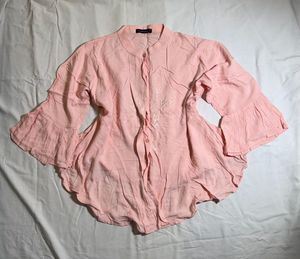 Peach Bell Sleeve Top