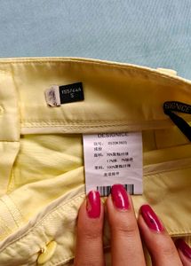 Yellow Casual Shorts