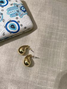 Gold Tone Hoop &amp; Drop Earrings