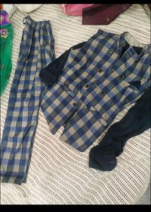 Full New Kids Coat Pant Set With Shirt